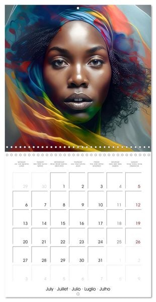 Produktbild: Women from Africa - Portraits in the style of African culture (Wall Calendar 2026 12 &times; 12 Inch) CALVENDO 12 Month Wall Calendar