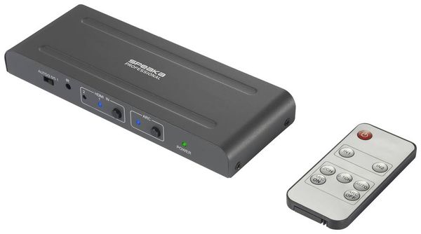 Produktbild: SpeaKa Professional SP-HDA-300 2+1 Port HDMI-Switch UHD 4K @ 60Hz