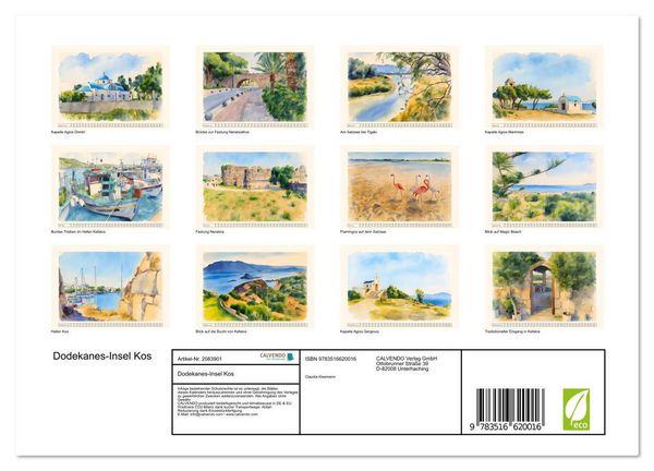 Produktbild: Dodekanes-Insel Kos (Wandkalender 2026 DIN A4 quer), CALVENDO Monatskalender