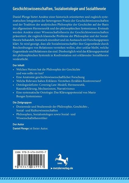 Produktbild: Geschichtswissenschaften, Sozialontologie und Sozialtheorie