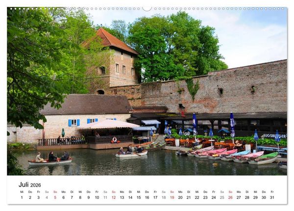 Produktbild: Augsburg &ndash; Die Highlights der schw&auml;bischen Metropole (Wandkalender 2026 DIN A2 quer), CALVENDO Monatskalender