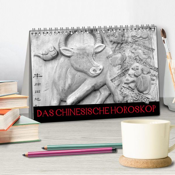 Produktbild: Das Chinesische Horoskop / Geburtstagskalender (Tischkalender 2026 DIN A5 quer), CALVENDO Monatskalender
