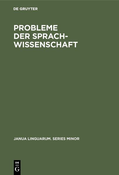 Produktbild: Probleme der Sprachwissenschaft