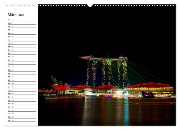 Produktbild: Singapur Stadt der Skylines (Wandkalender 2026 DIN A2 quer), CALVENDO Monatskalender