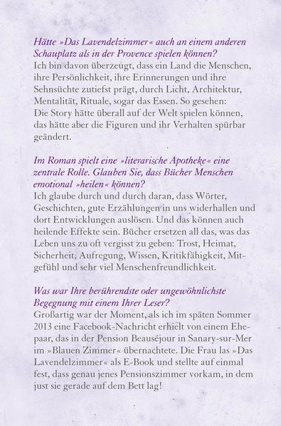 Produktbild: Das Lavendelzimmer