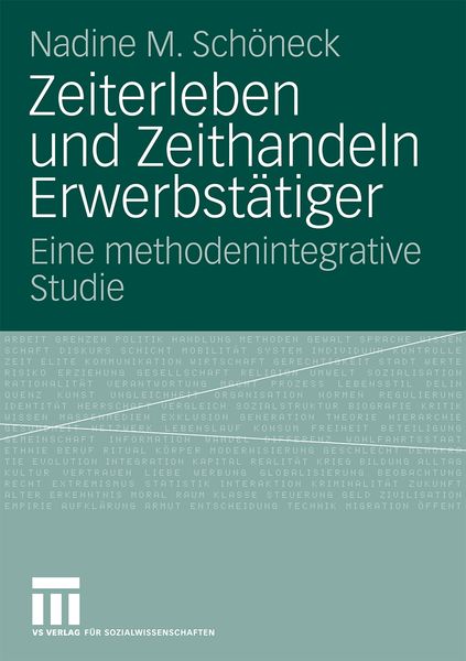 Produktbild: Zeiterleben und Zeithandeln Erwerbst&auml;tiger