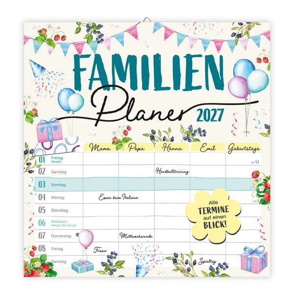 Produktbild: TR&Ouml;TSCH - Brosch&uuml;renkalender Familienplaner 2027