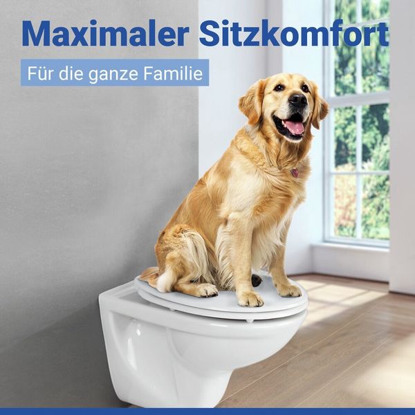 Produktbild: WC Sitz Mod. Vigone Wei&szlig;, Toilettensitz aus antibakteriellem Duroplast