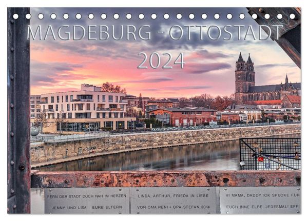 Magdeburg - Ottostadt (Tischkalender 2024 DIN A5 quer), CALVENDO Monatskalender