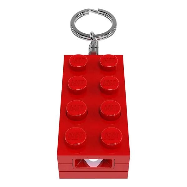 Produktbild: LEGO Stein-Rot Schl&uuml;sselanh&auml;nger mit Taschenlampe
