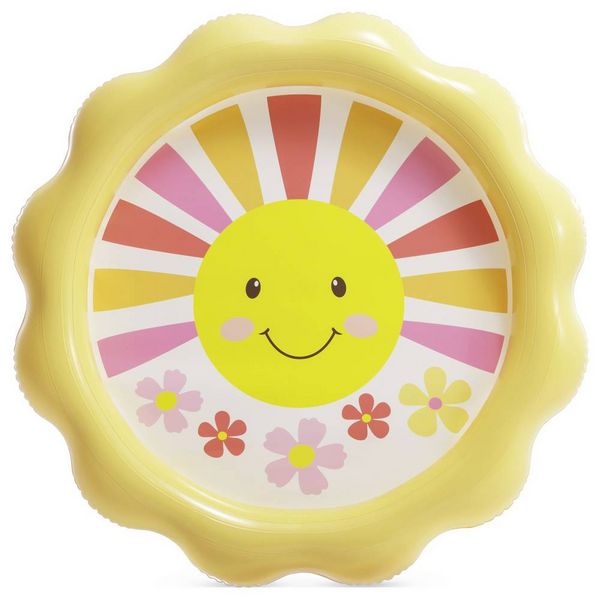 Produktbild: Intex Der &bdquo;Sunny Rays Spray Pool&ldquo; bietet mit integriertem Wasserspr&uuml;her und fr&ouml;hlichem Sonnendesign erfrischenden Badespa&szlig; f&uuml;r