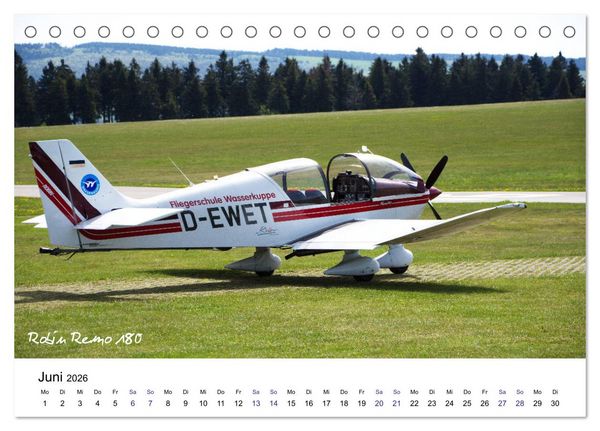 Produktbild: Fliegerschule Wasserkuppe (Tischkalender 2026 DIN A5 quer), CALVENDO Monatskalender
