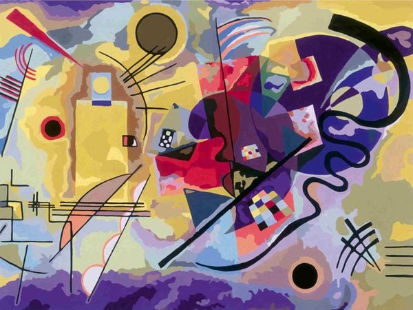 Produktbild: CreArt Canvas Leinwand - Leinwand Gelb, Rot, Blau (Kandinsky)