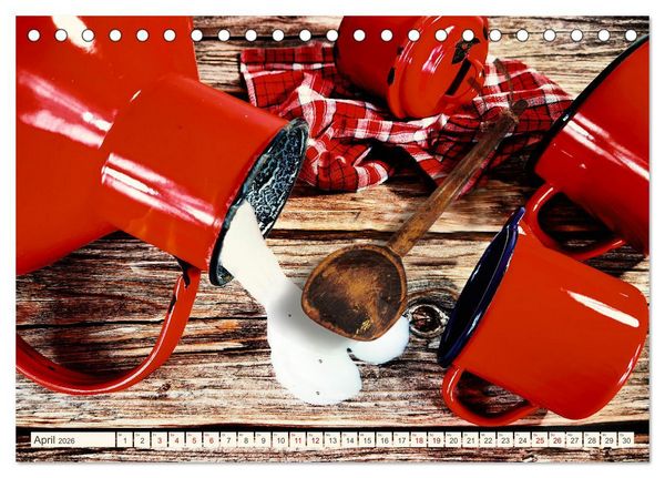 Produktbild: Die bunte Gute Laune K&uuml;che (Tischkalender 2026 DIN A5 quer), CALVENDO Monatskalender