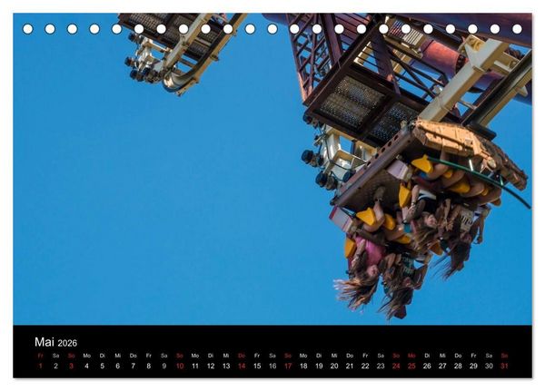 Produktbild: Made for Fear - Der Achterbahnkalender (Tischkalender 2026 DIN A5 quer), CALVENDO Monatskalender