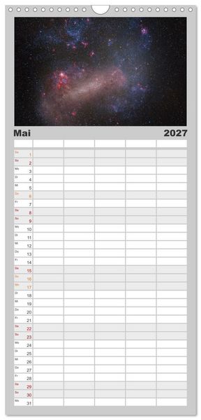 Produktbild: Familienplaner 2027 - Deepsky XVII mit 5 Spalten (Wandkalender, 21 x 45 cm) CALVENDO
