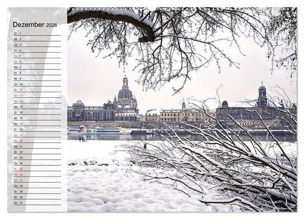 Produktbild: WUNDERVOLLES DRESDEN (Wandkalender 2026 DIN A2 quer), CALVENDO Monatskalender