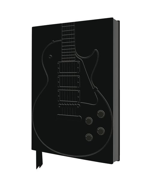 Exquisit Premium Notizbuch DIN A5: Gibson Les Paul, Black Guitar, von Flame Tree Publishing, Browntrout, 978-1-80417-635-1