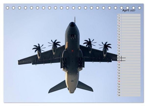 Produktbild: Flugzeuge &ndash; Starts und Landeanfl&uuml;ge Geburtstagsplaner (Tischkalender 2027 DIN A5 quer), CALVENDO Monatskalender