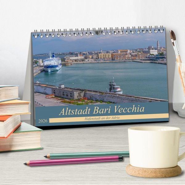 Produktbild: Altstadt Bari Vecchia (Tischkalender 2026 DIN A5 quer), CALVENDO Monatskalender