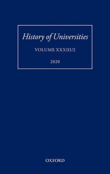 Produktbild: History of Universities Volume XXXIII/2