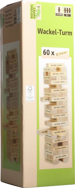 Produktbild: Classic Games Wackelturm mit 60 Spielsteine