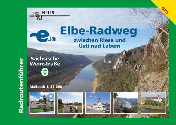 Elbe-Radweg zwischen Riesa und Ustí nad Labem - Sächsische Weinstraße 1 : 33 000, Karte von , Sachsen Kartographie, 978-3-86843-115-5