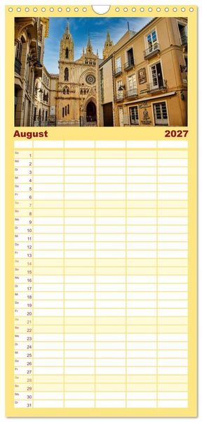 Produktbild: Familienplaner 2027 - Malaga Highlights der Stadt an der Costa del Sol mit 5 Spalten (Wandkalender, 21 x 45 cm) CALVENDO