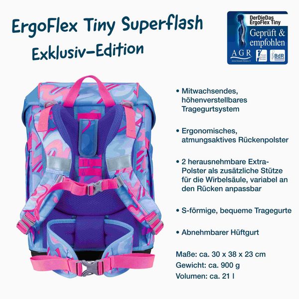 Produktbild: DerDieDas Schulranzen Set ErgoFlex Tiny Superflash, Schulranzen Set, 5tlg, Magic Unicorn