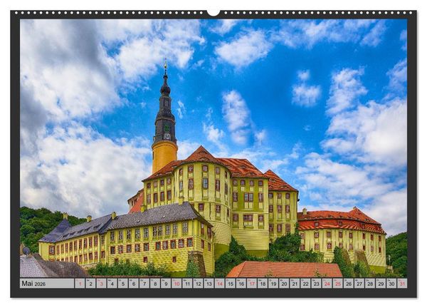 Produktbild: Burgen und Schl&ouml;sser um Dresden (Wandkalender 2026 DIN A2 quer), CALVENDO Monatskalender