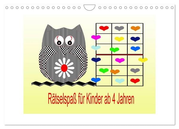 Rätselspaß für Kinder ab 4 Jahren (Wandkalender 2026 DIN A4 quer), CALVENDO Monatskalender