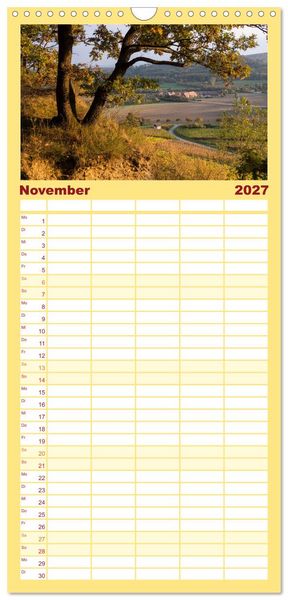 Produktbild: Familienplaner 2027 - Sch&ouml;ner Kraichgau mit 5 Spalten (Wandkalender, 21 x 45 cm) CALVENDO