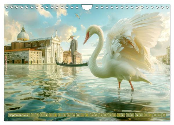 Produktbild: Theatralische surreale Szenen im venezianischen Stil (Wandkalender 2026 DIN A4 quer), CALVENDO Monatskalender