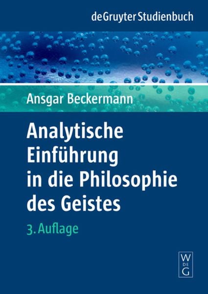 Produktbild: Analytische Einf&uuml;hrung in die Philosophie des Geistes