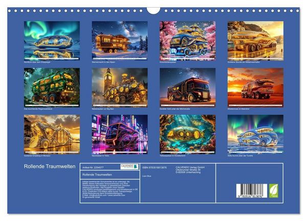 Produktbild: Rollende Traumwelten (Wandkalender 2027 DIN A3 quer), CALVENDO Monatskalender