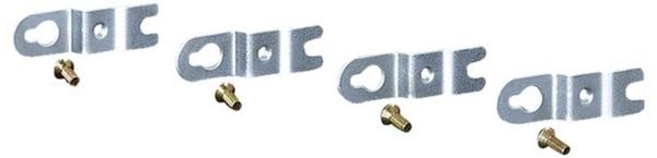 Produktbild: Hensel 20001159 MI AL 40 Montage-Kit Au&szlig;enlaschen Edelstahl Metall 4St.