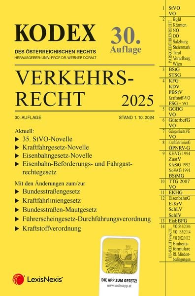 Produktbild: KODEX Verkehrsrecht 2025 - inkl. App