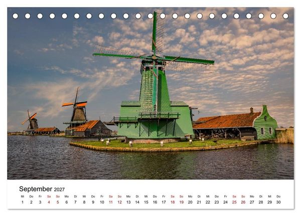 Produktbild: M&auml;rchenhafte Windm&uuml;hlen (Tischkalender 2027 DIN A5 quer), CALVENDO Monatskalender