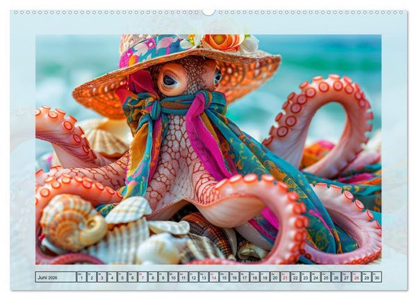 Produktbild: Tintenfisch Fashion. Coole Models zeigen die Trends (hochwertiger Premium Wandkalender 2026 DIN A2 quer), Kunstdruck in Hochglanz