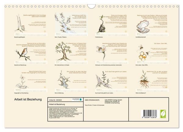Produktbild: Arbeit ist Beziehung (Wandkalender 2027 DIN A3 quer), CALVENDO Monatskalender