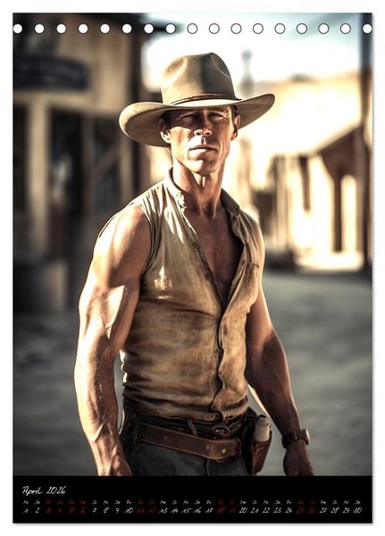 Produktbild: Starke Cowboys (Tischkalender 2026 DIN A5 hoch), CALVENDO Monatskalender