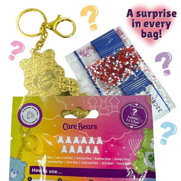 Produktbild: Craft Buddy CAKC-32CBC08 - Crystal Art Keyring, Care Bears Blind Bag, Schl&uuml;sselanh&auml;nger, Diamant-Malerei-Set
