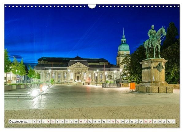 Produktbild: Ein Blick auf Darmstadt in Farbe (Wandkalender 2027 DIN A3 quer), CALVENDO Monatskalender