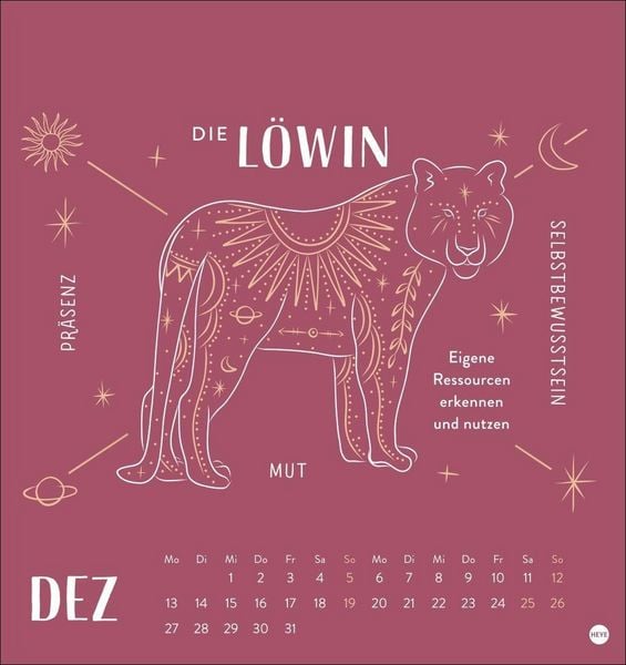 Produktbild: Krafttiere Postkartenkalender 2027