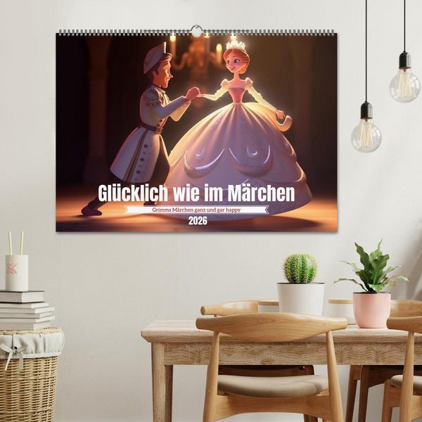Produktbild: Gl&uuml;cklich wie im M&auml;rchen (Wandkalender 2026 DIN A2 quer), CALVENDO Monatskalender