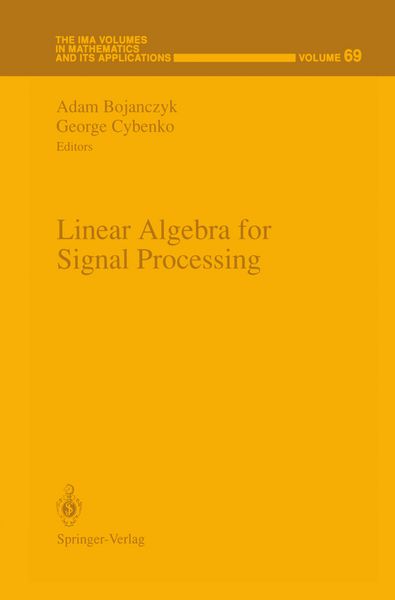 Produktbild: Linear Algebra for Signal Processing