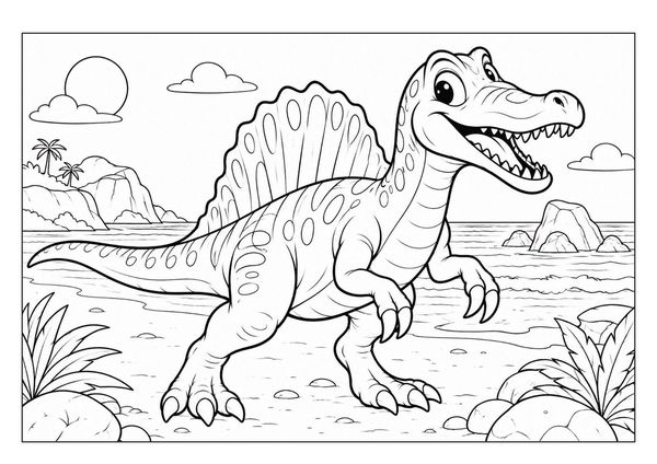 Produktbild: Dino Malbuch f&uuml;r Kinder ab 4 Jahren mit 50 s&uuml;&szlig;en Ausmalbildern