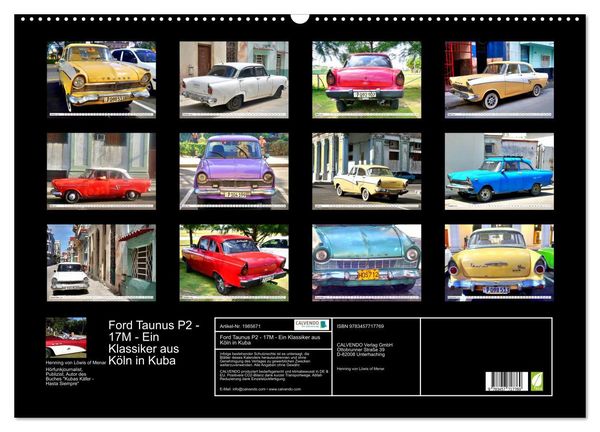 Produktbild: Ford Taunus P2 - 17M - Ein Klassiker aus K&ouml;ln in Kuba (Wandkalender 2026 DIN A2 quer), CALVENDO Monatskalender