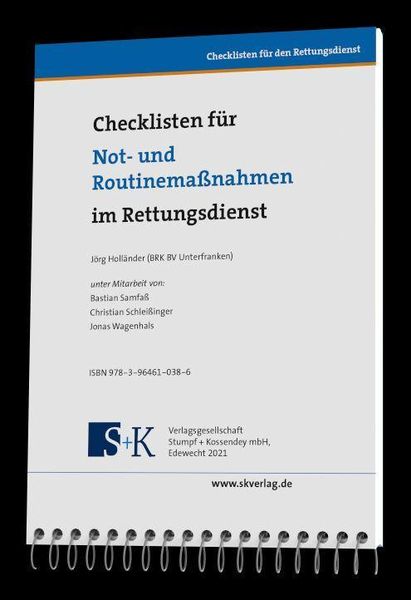 Produktbild: Checklisten f&uuml;r Not- und Routinema&szlig;nahmen im Rettungsdienst