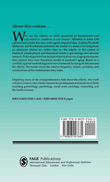 Produktbild: Altruism in Later Life